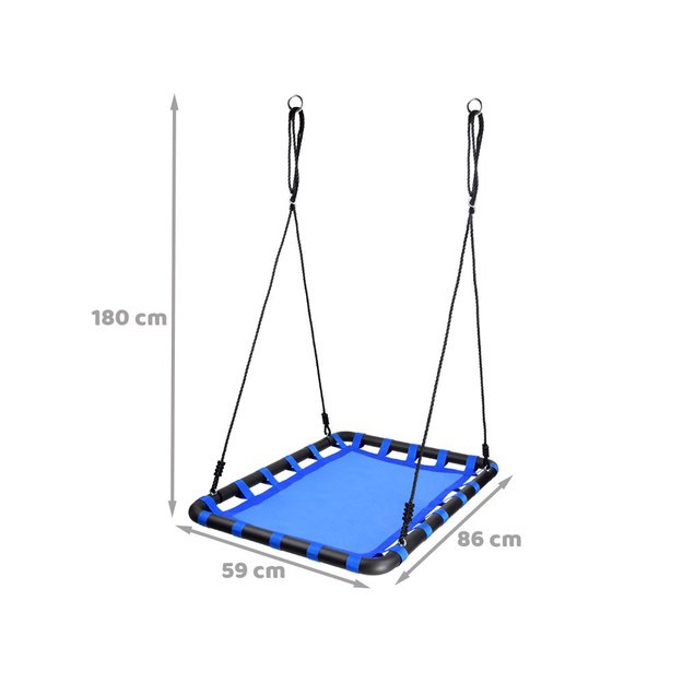 Pakabinamos lauko sūpynės SkyFlyer 76x102cm, mėlynos
