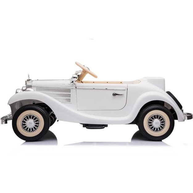 Vienvietis elektromobilis vaikams Retro Mercedes Benz 540K 4x4 - A200, baltas