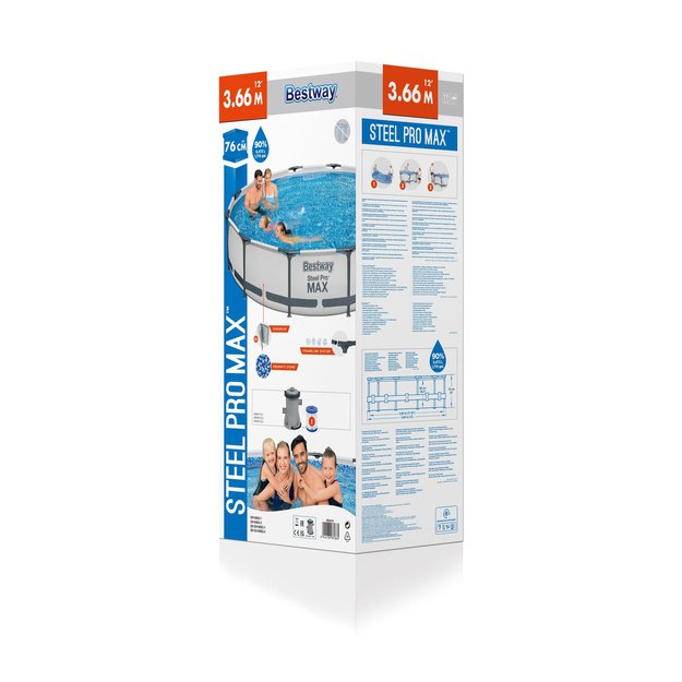 Karkasinis baseinas Bestway Steel Pro Max 366x76 cm, 8in1