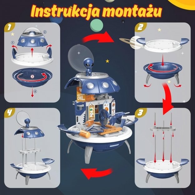 Įrankių rinkinys kuprinėje su projektoriumi „USO Workshop“, Woopie 4 Įrankių rinkinys kuprinėje su projektoriumi „USO Workshop“, Woopie 4