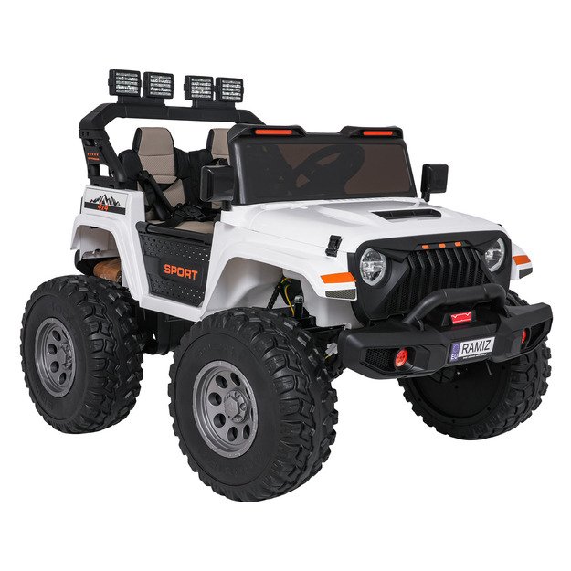 Dvivietis vaikiškas elektromobilis Extreme Sport 4x4, baltas 33