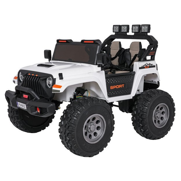 Dvivietis vaikiškas elektromobilis Extreme Sport 4x4, baltas 1