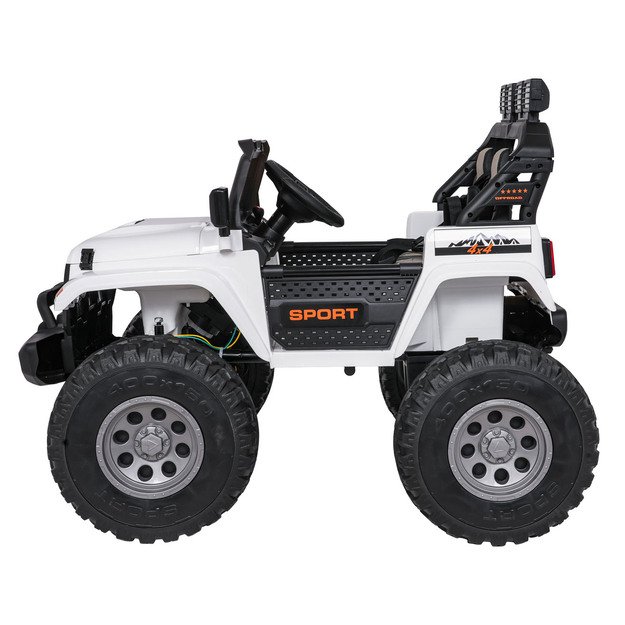 Dvivietis vaikiškas elektromobilis Extreme Sport 4x4, baltas 4