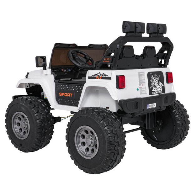 Dvivietis vaikiškas elektromobilis Extreme Sport 4x4, baltas 31