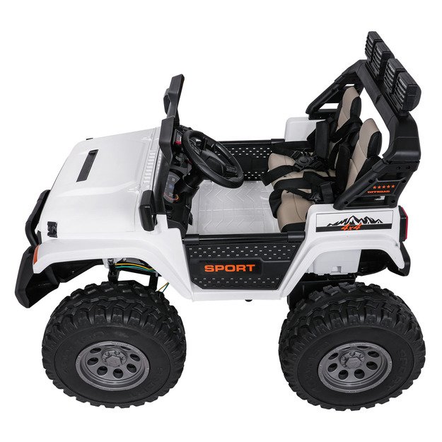 Dvivietis vaikiškas elektromobilis Extreme Sport 4x4, baltas 29