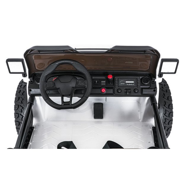 Dvivietis vaikiškas elektromobilis Extreme Sport 4x4, baltas 28