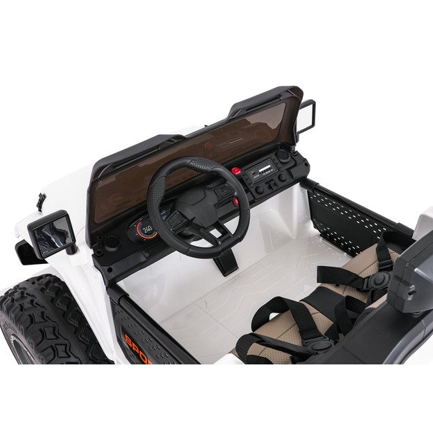 Dvivietis vaikiškas elektromobilis Extreme Sport 4x4, baltas 26