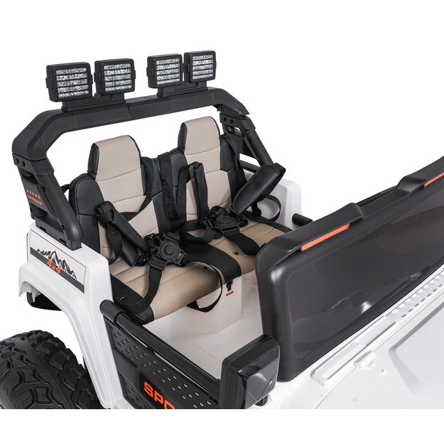 Dvivietis vaikiškas elektromobilis Extreme Sport 4x4, baltas 23