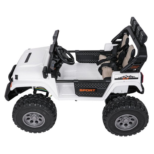 Dvivietis vaikiškas elektromobilis Extreme Sport 4x4, baltas 21