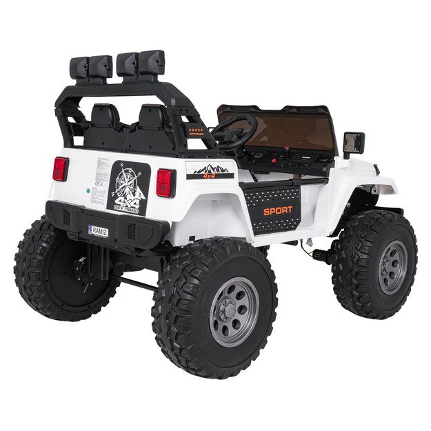 Dvivietis vaikiškas elektromobilis Extreme Sport 4x4, baltas 7
