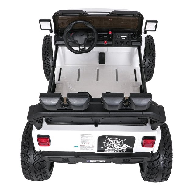 Dvivietis vaikiškas elektromobilis Extreme Sport 4x4, baltas 6