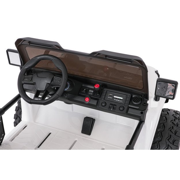 Dvivietis vaikiškas elektromobilis Extreme Sport 4x4, baltas 17