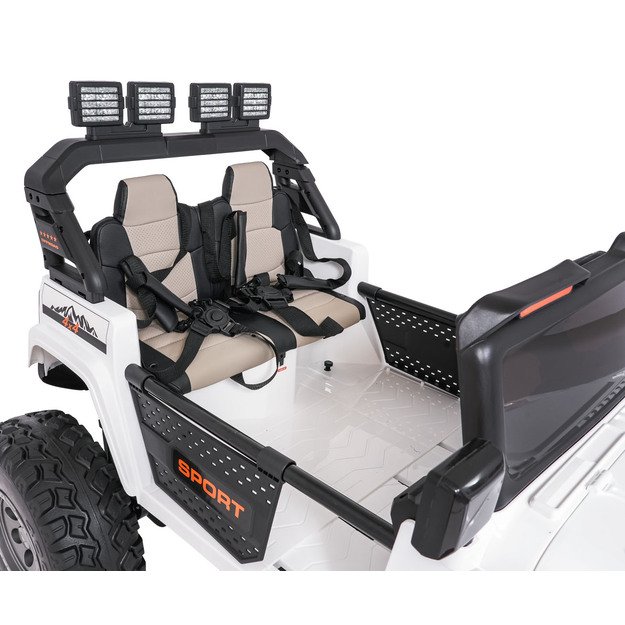 Dvivietis vaikiškas elektromobilis Extreme Sport 4x4, baltas 5
