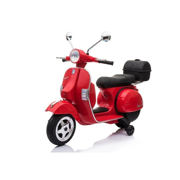 Elektrinis motoroleris vaikams Vespa, raudonas