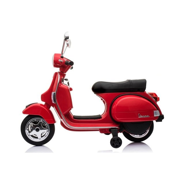 Elektrinis motoroleris vaikams Vespa, raudonas