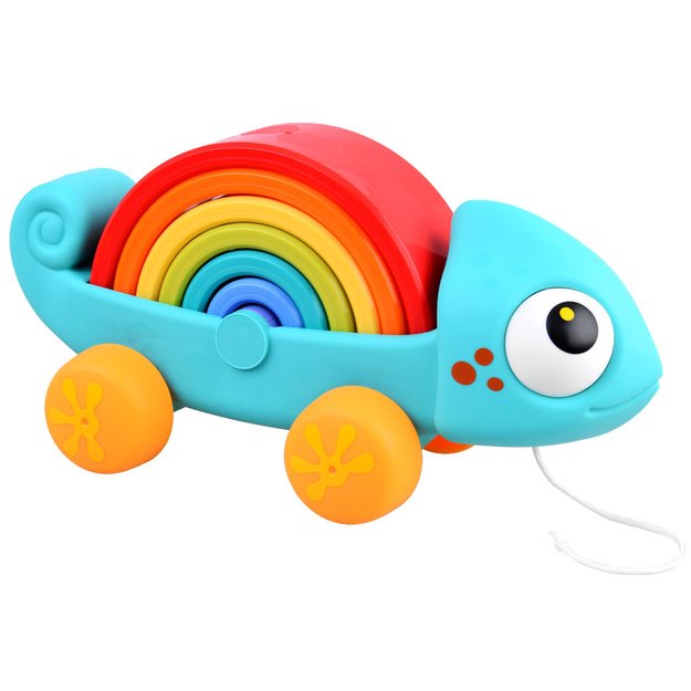 Montessori chameleonas su dėlionė