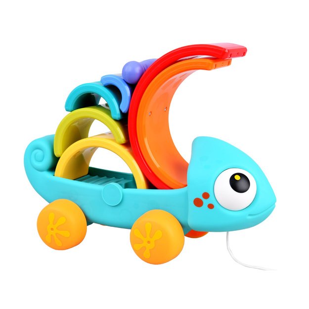 Montessori chameleonas su dėlionė