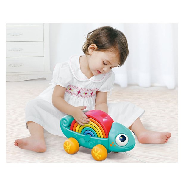 Montessori chameleonas su dėlionė