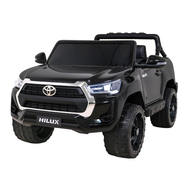 Dvivietis elektromobilis vaikams Toyota Hilux, juodas
