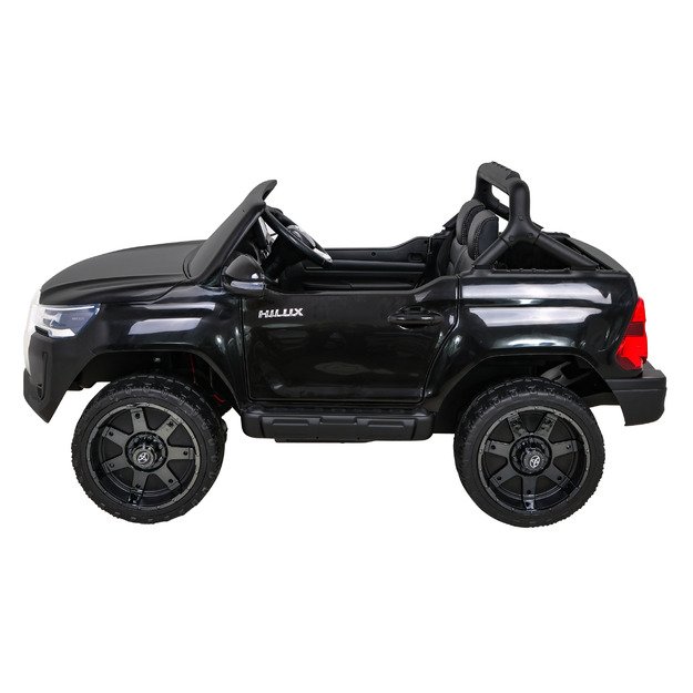 Dvivietis elektromobilis vaikams Toyota Hilux, juodas