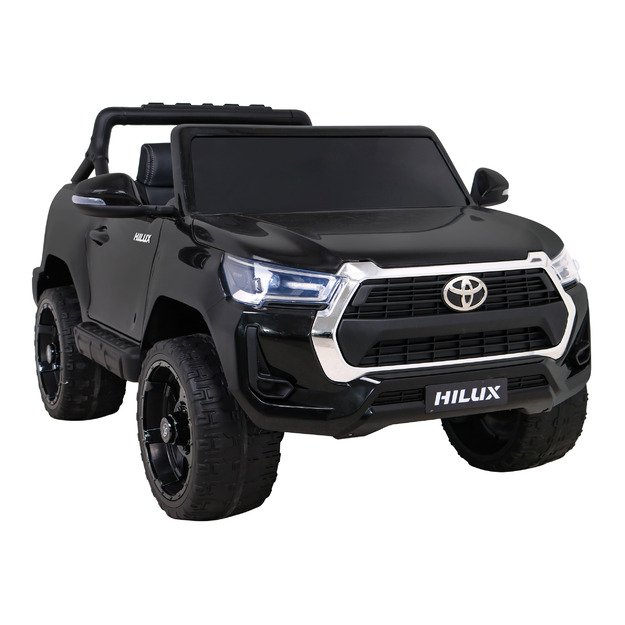 Dvivietis elektromobilis vaikams Toyota Hilux, juodas