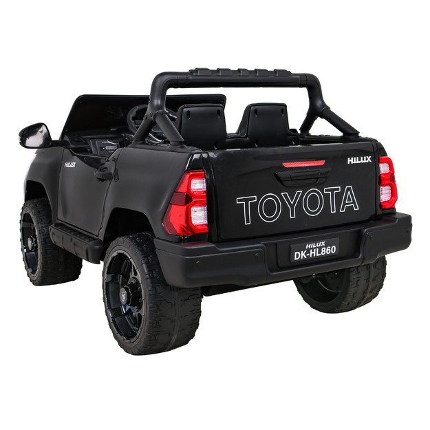 Dvivietis elektromobilis vaikams Toyota Hilux, juodas