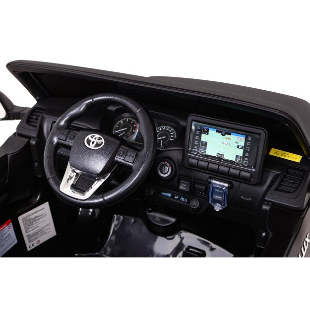 Dvivietis elektromobilis vaikams Toyota Hilux, juodas