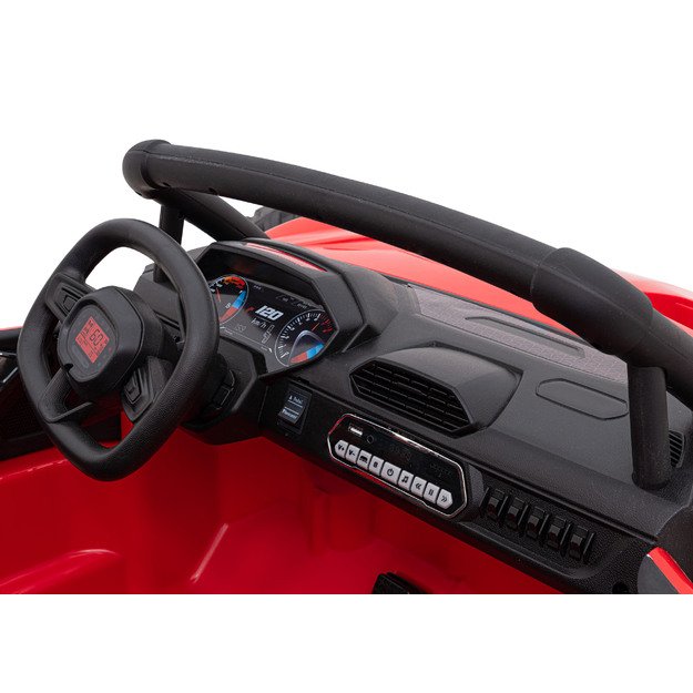 Dvivietis elektromobilis bagis Auto Buggy Racing 5, 24V, raudonas