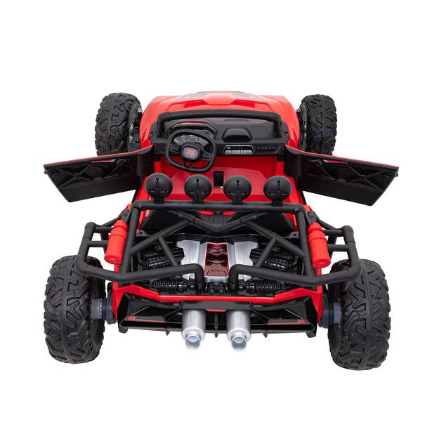 Dvivietis elektromobilis bagis Auto Buggy Racing 5, 24V, raudonas