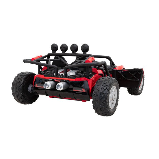Dvivietis elektromobilis bagis Auto Buggy Racing 5, 24V, raudonas