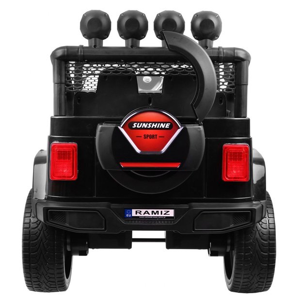 Vienvietis elektrinis džipas vaikams Raptor Drifter 4x4, juodai baltas