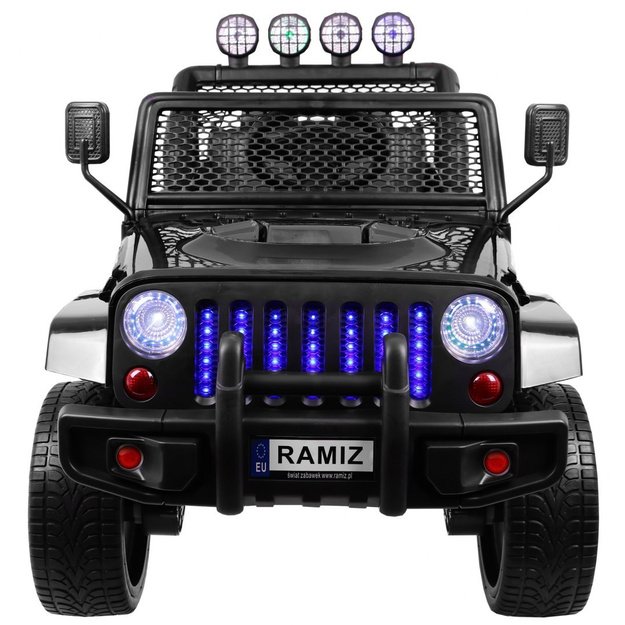 Vienvietis elektrinis džipas vaikams Raptor Drifter 4x4, juodai baltas