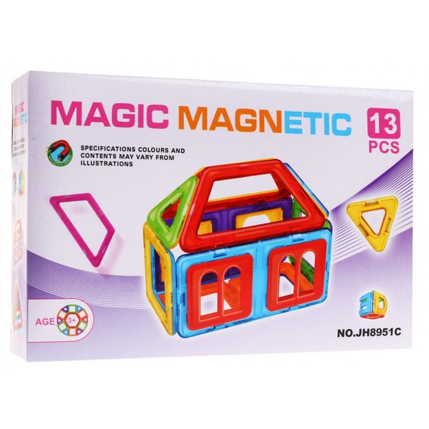 Mini magnetinis konstruktorius vaikams 13 el.
