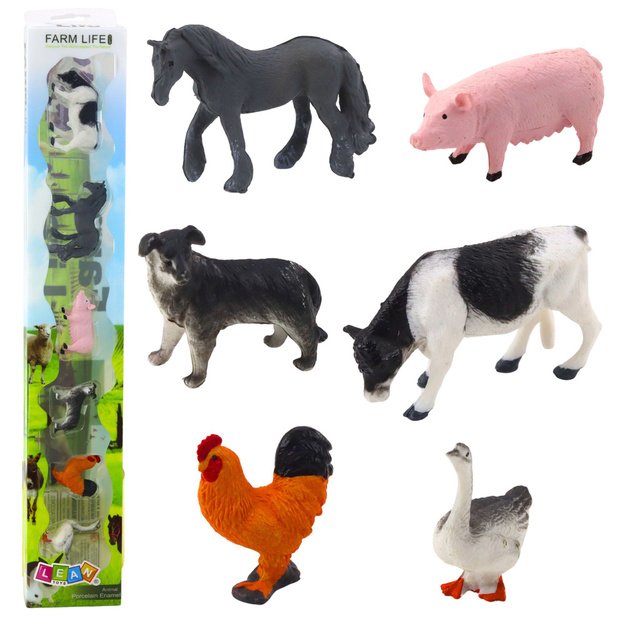 Mini naminių gyvūnų figūrėlių rinkinys 6 vnt.