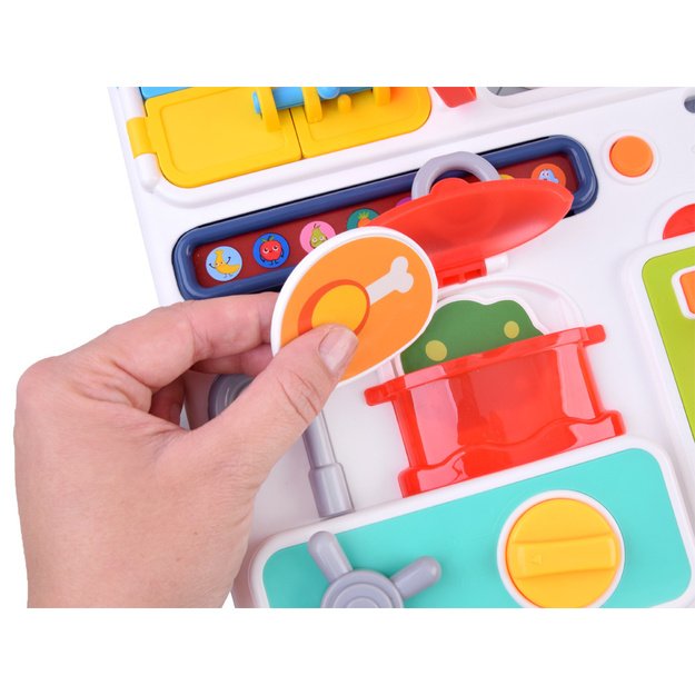 Manipuliacinė Montessori stalo virtuvė su garso ir šviesos efektais  