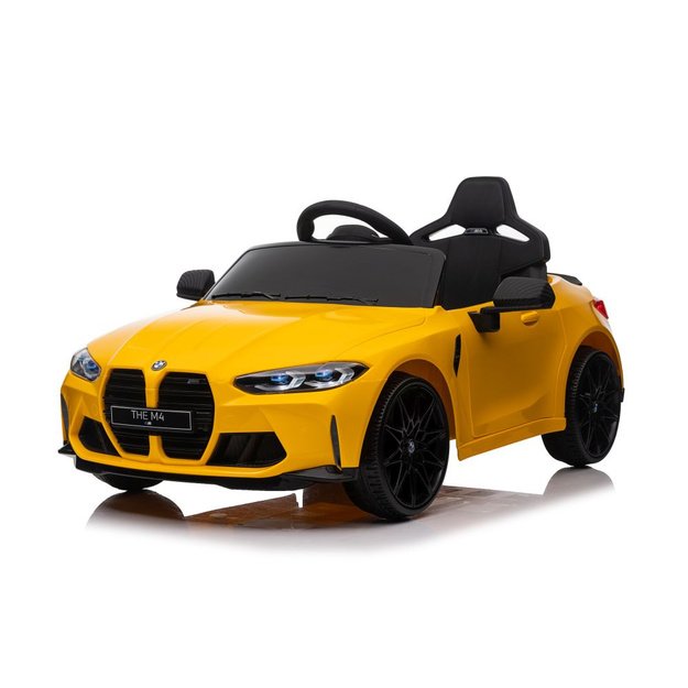 Vienvietis elektromobilis vaikams BMW M4, geltonas