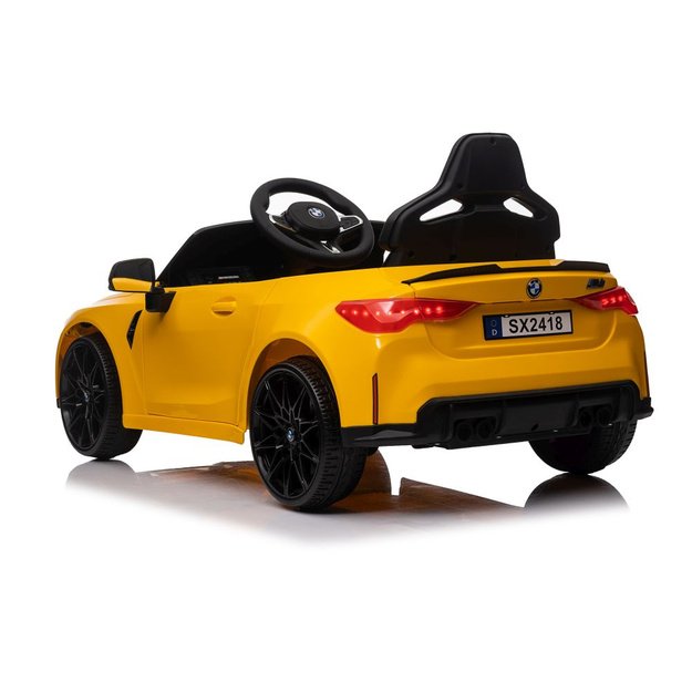 Vienvietis elektromobilis vaikams BMW M4, geltonas