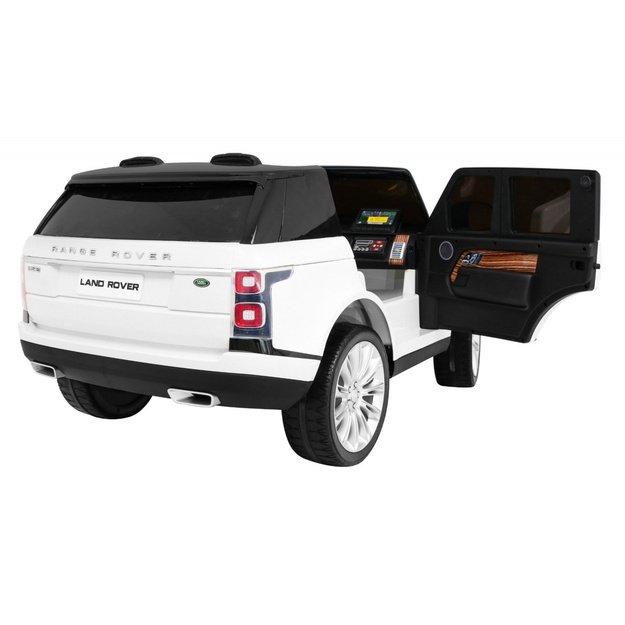 Dvivietis elektromobilis vaikams Range Rover HSE 4x4, baltas