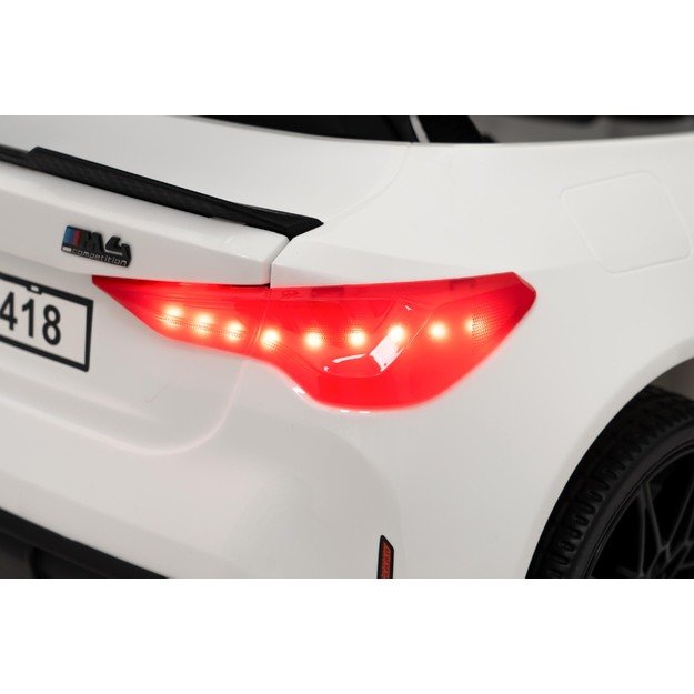 Vaikiškas vienvietis elektromobilis BMW M4, baltas