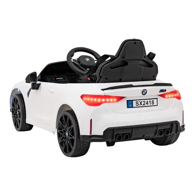 Vaikiškas vienvietis elektromobilis BMW M4, baltas