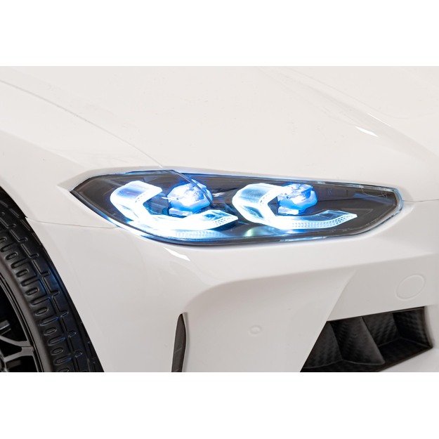 Vaikiškas vienvietis elektromobilis BMW M4, baltas