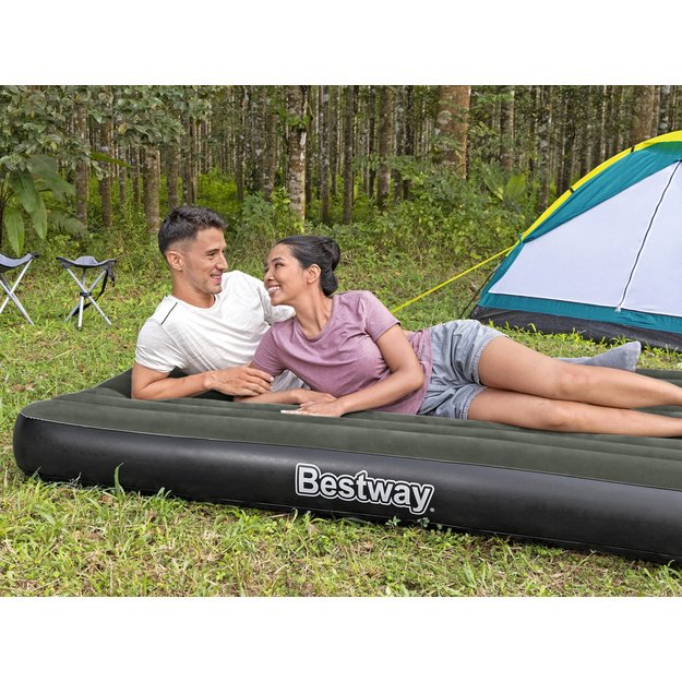 Dvivietis pripučiamas čiužinys  su įmontuotu "Tritech" oro siurbliu 203x152x25cm, Bestway