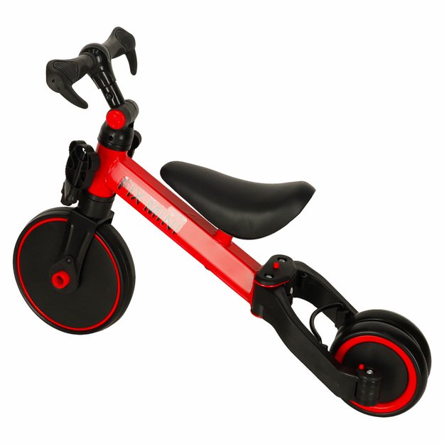 Vaikiškas balansinis triratis su pedalais, raudonas, Trike Fix mini 3in1 