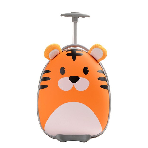 Vaikiškas kelioninis lagaminas ant ratukų, tigras