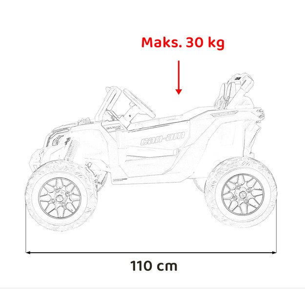 Vienvietis elektrinis bagis vaikams Maverick CAN-AM, žalias 
