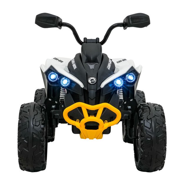 Vienvietis elektrinis keturratis vaikams Maverick ATV, baltas