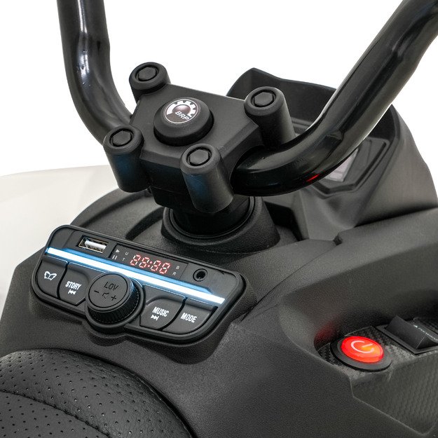Vienvietis elektrinis keturratis vaikams Maverick ATV, baltas