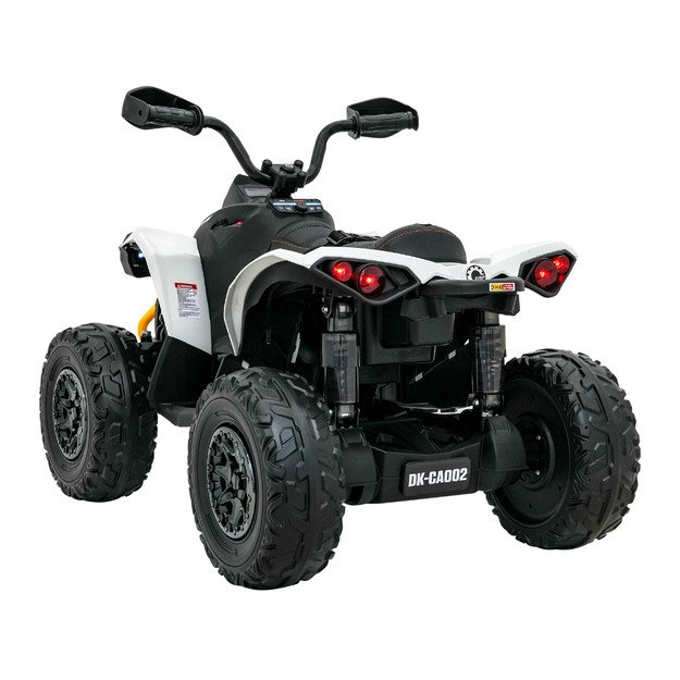 Vienvietis elektrinis keturratis vaikams Maverick ATV, baltas