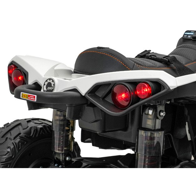 Vienvietis elektrinis keturratis vaikams Maverick ATV, baltas