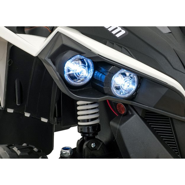 Vienvietis elektrinis keturratis vaikams Maverick ATV, baltas